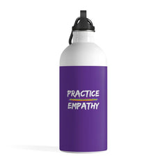 Stainless Steel Water Bottle, Rainbow Logo, dark purple-Mug-Practice Empathy