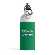 Stainless Steel Water Bottle, Rainbow Logo, forest green-Mug-Practice Empathy