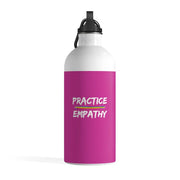 Stainless Steel Water Bottle, Rainbow Logo, magenta-Mug-Practice Empathy