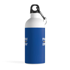 Stainless Steel Water Bottle, Rainbow Logo, royal blue-Mug-Practice Empathy