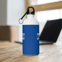 Stainless Steel Water Bottle, Rainbow Logo, royal blue-Mug-Practice Empathy