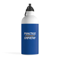 Stainless Steel Water Bottle, Rainbow Logo, royal blue-Mug-Practice Empathy