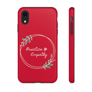 Tough Phone Case, Olive Branch Logo, Dark Red-Phone Case-Practice Empathy