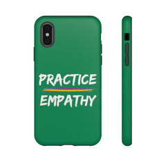 Tough Phone Case, Rainbow Logo, Forest Green-Phone Case-Practice Empathy