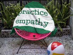 Towel, Brushes Logo, forest green-Home Decor-Practice Empathy