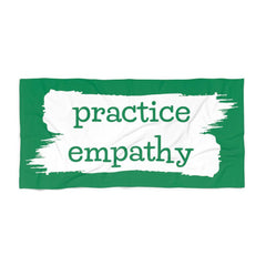 Towel, Brushes Logo, forest green-Home Decor-Practice Empathy