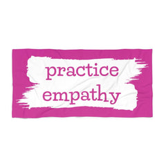 Towel, Brushes Logo, magenta-Home Decor-Practice Empathy