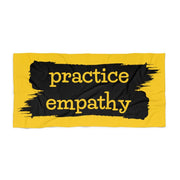 Towel, Brushes Logo, yellow-Home Decor-Practice Empathy