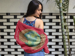 Towel, Nourishing Home, deep red-Home Decor-Practice Empathy
