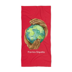 Towel, Nourishing Home, deep red-Home Decor-Practice Empathy