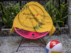 Towel, Olive Branch Logo, yellow-Home Decor-Practice Empathy