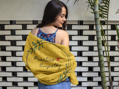 Towel, Olive Branch Logo, yellow-Home Decor-Practice Empathy