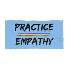 Towel, Rainbow Logo, Carolina blue-Home Decor-Practice Empathy