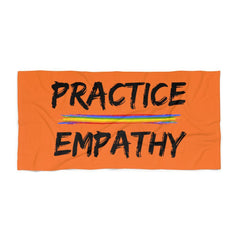 Towel, Rainbow Logo, dark orange-Home Decor-Practice Empathy