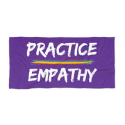 Towel, Rainbow Logo, dark purple-Home Decor-Practice Empathy