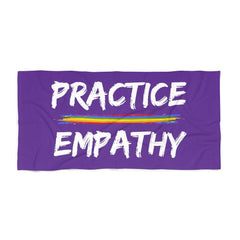 Towel, Rainbow Logo, dark purple-Home Decor-Practice Empathy