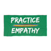 Towel, Rainbow Logo, forest green-Home Decor-Practice Empathy
