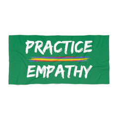 Towel, Rainbow Logo, forest green-Home Decor-Practice Empathy