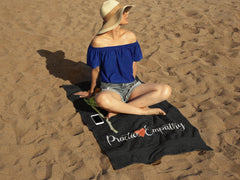 Towel, Word to the Wind, black-Home Decor-Practice Empathy