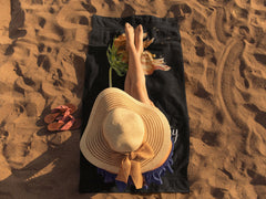 Towel, Word to the Wind, black-Home Decor-Practice Empathy