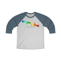 Tri-Blend 3/4 Raglan Tee, My Hand to Yours-Long-sleeve-Practice Empathy