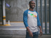Tri-Blend 3/4 Raglan Tee, My Hand to Yours-Long-sleeve-Practice Empathy