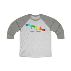 Tri-Blend 3/4 Raglan Tee, My Hand to Yours-Long-sleeve-Practice Empathy