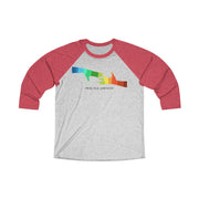 Tri-Blend 3/4 Raglan Tee, My Hand to Yours-Long-sleeve-Practice Empathy