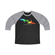 Tri-Blend 3/4 Raglan Tee, My Hand to Yours-Long-sleeve-Practice Empathy