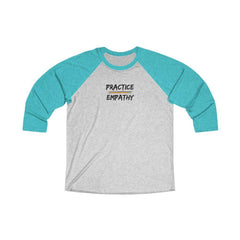 Tri-Blend 3/4 Raglan Tee, Rainbow Logo-Long-sleeve-Practice Empathy