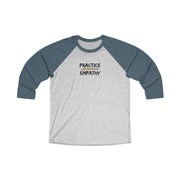 Tri-Blend 3/4 Raglan Tee, Rainbow Logo-Long-sleeve-Practice Empathy