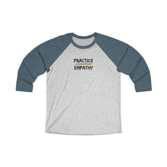 Tri-Blend 3/4 Raglan Tee, Rainbow Logo-Long-sleeve-Practice Empathy