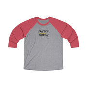 Tri-Blend 3/4 Raglan Tee, Rainbow Logo-Long-sleeve-Practice Empathy