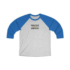 Tri-Blend 3/4 Raglan Tee, Rainbow Logo-Long-sleeve-Practice Empathy