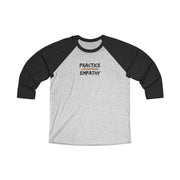 Tri-Blend 3/4 Raglan Tee, Rainbow Logo-Long-sleeve-Practice Empathy