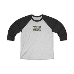 Tri-Blend 3/4 Raglan Tee, Rainbow Logo-Long-sleeve-Practice Empathy