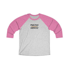 Tri-Blend 3/4 Raglan Tee, Rainbow Logo-Long-sleeve-Practice Empathy