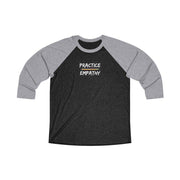Tri-Blend 3/4 Raglan Tee, Rainbow Logo-Long-sleeve-Practice Empathy