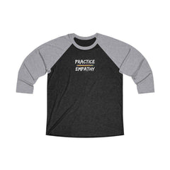 Tri-Blend 3/4 Raglan Tee, Rainbow Logo-Long-sleeve-Practice Empathy
