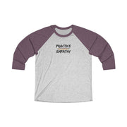 Tri-Blend 3/4 Raglan Tee, Rainbow Logo-Long-sleeve-Practice Empathy