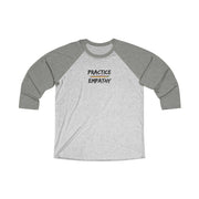 Tri-Blend 3/4 Raglan Tee, Rainbow Logo-Long-sleeve-Practice Empathy