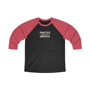 Tri-Blend 3/4 Raglan Tee, Rainbow Logo-Long-sleeve-Practice Empathy