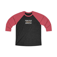 Tri-Blend 3/4 Raglan Tee, Rainbow Logo-Long-sleeve-Practice Empathy