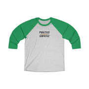Tri-Blend 3/4 Raglan Tee, Rainbow Logo-Long-sleeve-Practice Empathy