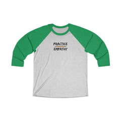Tri-Blend 3/4 Raglan Tee, Rainbow Logo-Long-sleeve-Practice Empathy