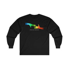 Ultra Cotton Long Sleeve Tee, My Hand to Yours-Long-sleeve-Practice Empathy