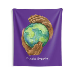 Wall Tapestry, Nourishing Home, dark purple-Home Decor-Practice Empathy
