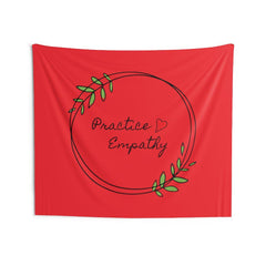 Wall Tapestry, Olive Branch Logo, bright red-Home Decor-Practice Empathy