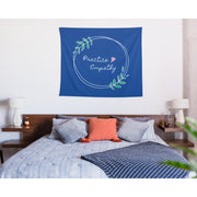 Wall Tapestry, Olive Branch Logo, royal blue-Home Decor-Practice Empathy