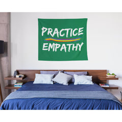 Wall Tapestry, Rainbow Logo, forest green-Home Decor-Practice Empathy